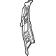 GM 84648309 Inner Reinforcement, Rear Driver Side