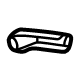 GM 84701575 Recline Handle, Black, Rear Passenger Side