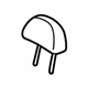 GM 96807558 Headrest, Black