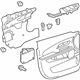 GM 22742947 Door Trim Panel, Titanium, Front Passenger Side