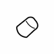 GM 88890722 Escutcheon, Gray, Front