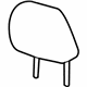GM 23337149 Headrest, Black, Front