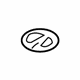 GM 12475235 Emblem, Gold, Front