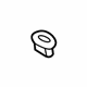 GM 13307668 Lock Knob Bezel, Black, Driver Side