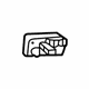 GM 15050639 Handle, Outside, Black, Front Driver Side