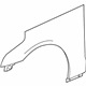 GM 84183376 Fender, Front Driver Side