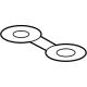 GM 84675502 Cup Holder Mat, Jet Black, Front