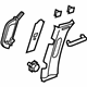 GM 20986782 Upper Center Pillar Trim, Gray, Driver Side
