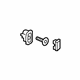 GM 92289386 Lower Quarter Trim Retainer, Jet Black