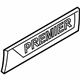 GM 84287250 Nameplate, Black