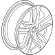 GM 60006717 Wheel, Alloy, Gloss Black, Rear