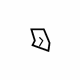 GM 22773341 Lock Knob Bezel, Rear Passenger Side
